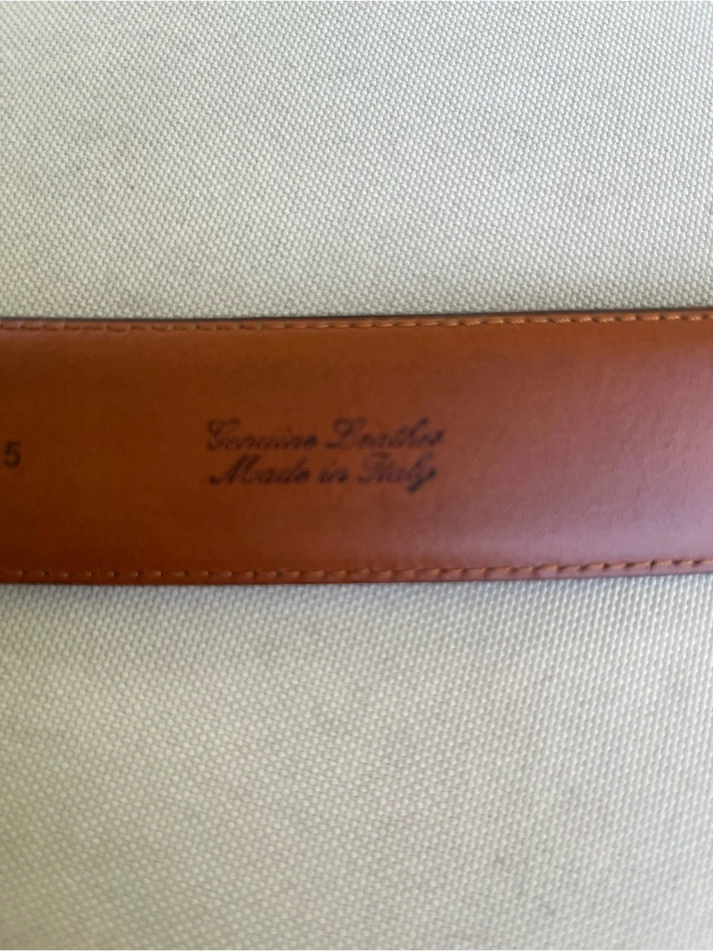 Brooks Brothers Leather Perforated Dress Belt with Silver Buckle